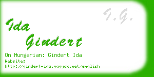 ida gindert business card